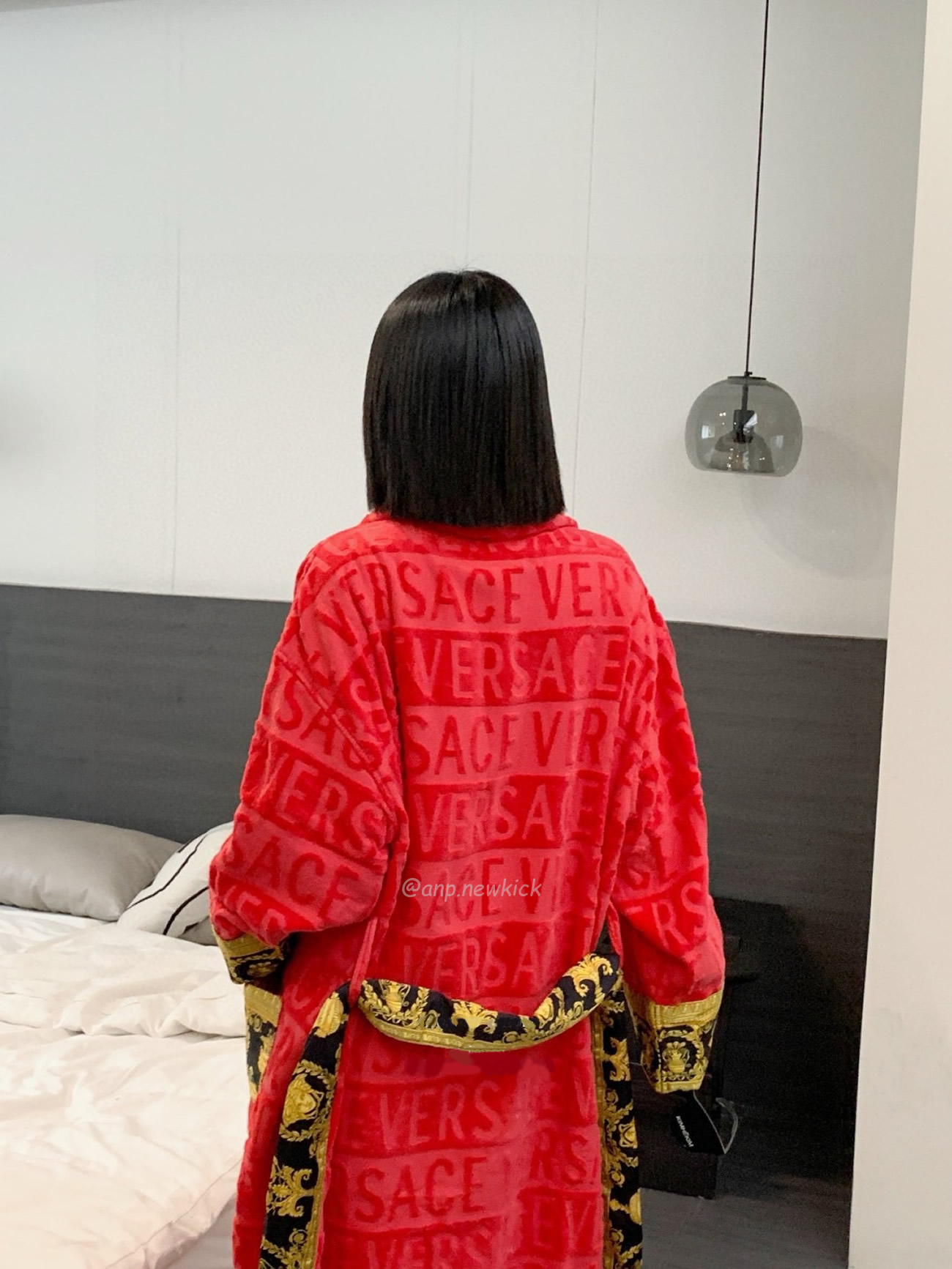 Versace Baroque Logo Jacquard Cotton Bathrobe (6) - newkick.org